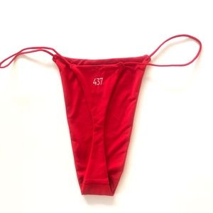 437 Red Bikini/Undies, Worn, Sexy